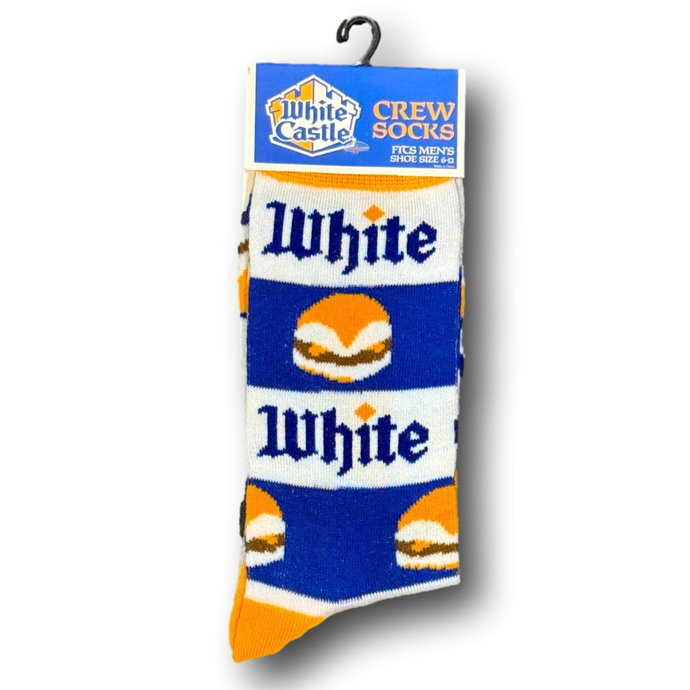 3/$20 White Castle Fast Food Funny Novelty Crew Socks - NWT